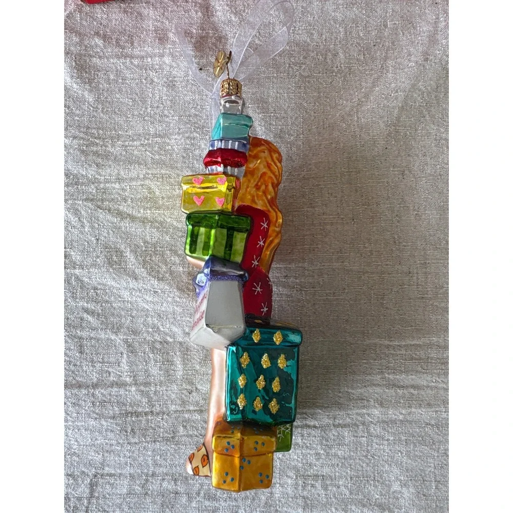 Christopher Radko Shoppers Paradise Glass Christmas Ornament Gift Box